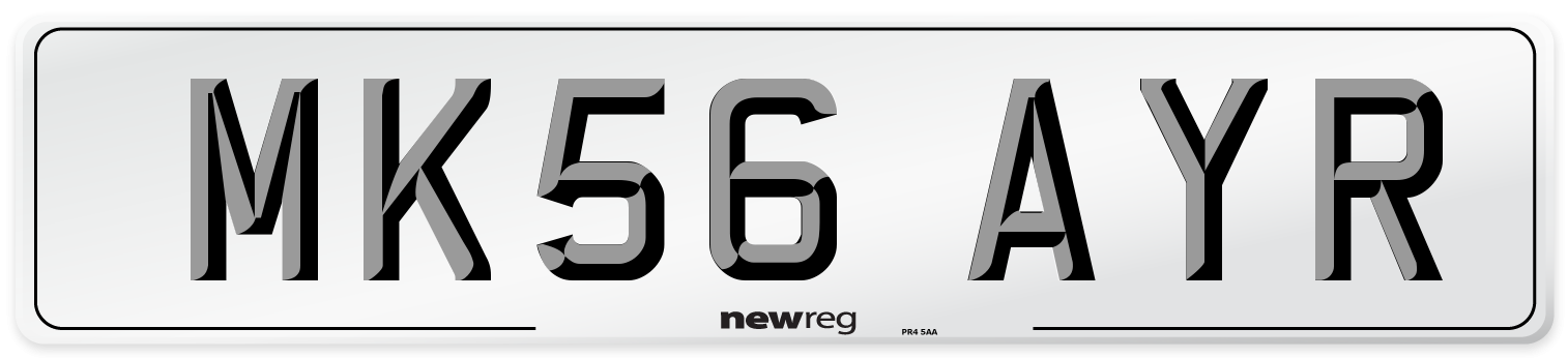MK56 AYR Number Plate from New Reg
